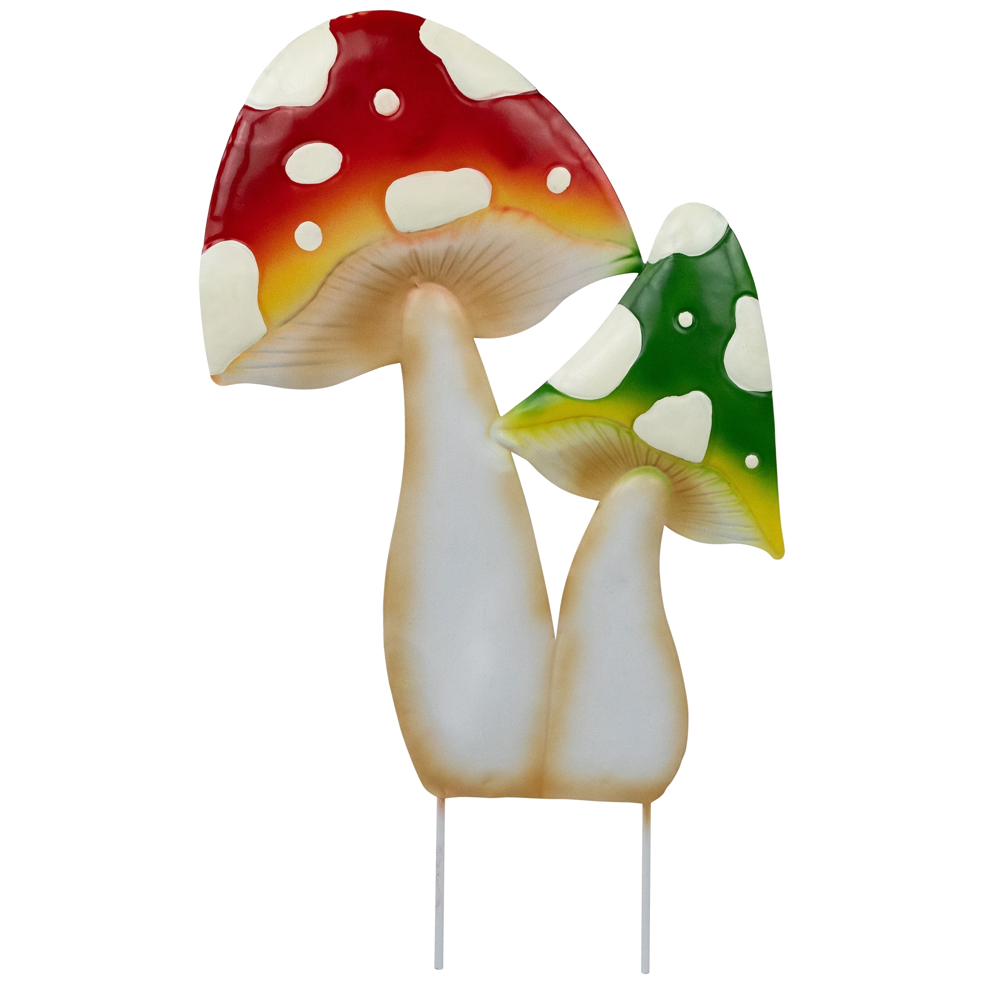 Double Mushrooms Outdoor Garden Stake