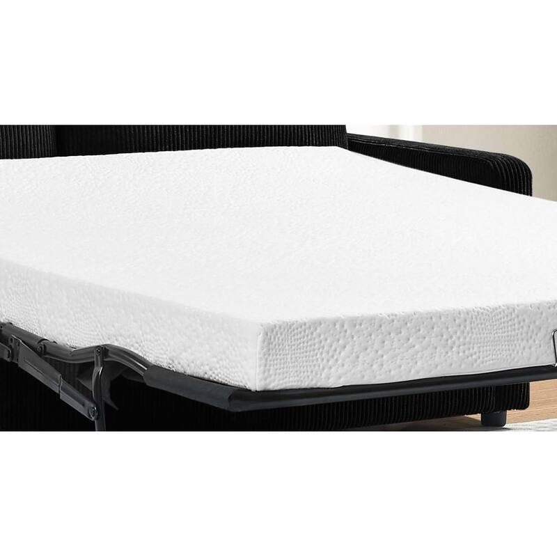 Manchester Polyester Corduroy 70 inch Square Arms Sofa Bed