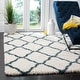 preview thumbnail 14 of 145, SAFAVIEH Hudson Shag Ariola Trellis 2-inch Thick Rug 2' x 3' - Ivory/Steel Blue