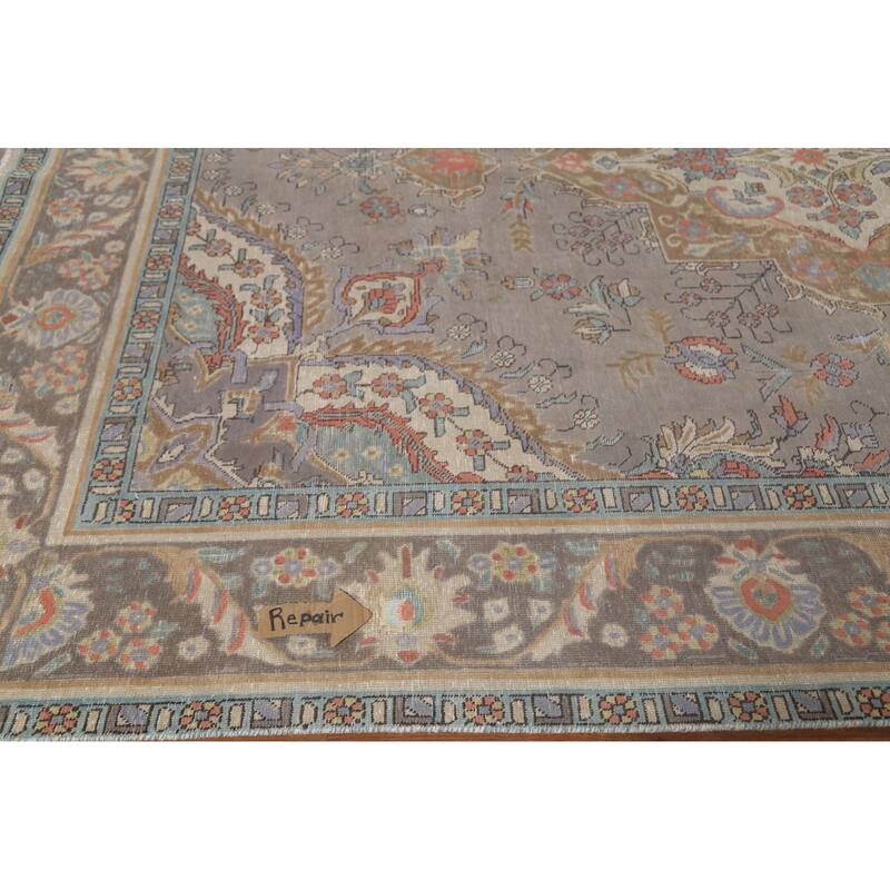 Tabriz Persian Vintage Area Rug Handmade Traditional Wool Carpet - 9'3"x 12'5"