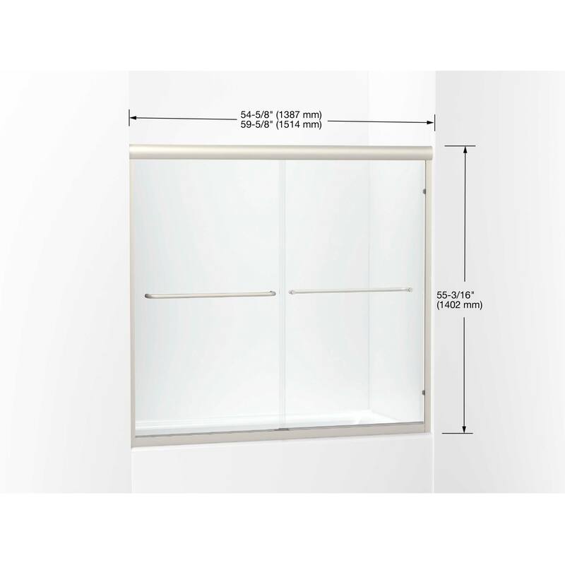Sterling Finesse 55-1/2" High x 59-5/8" Wide Sliding Framed Tub Door