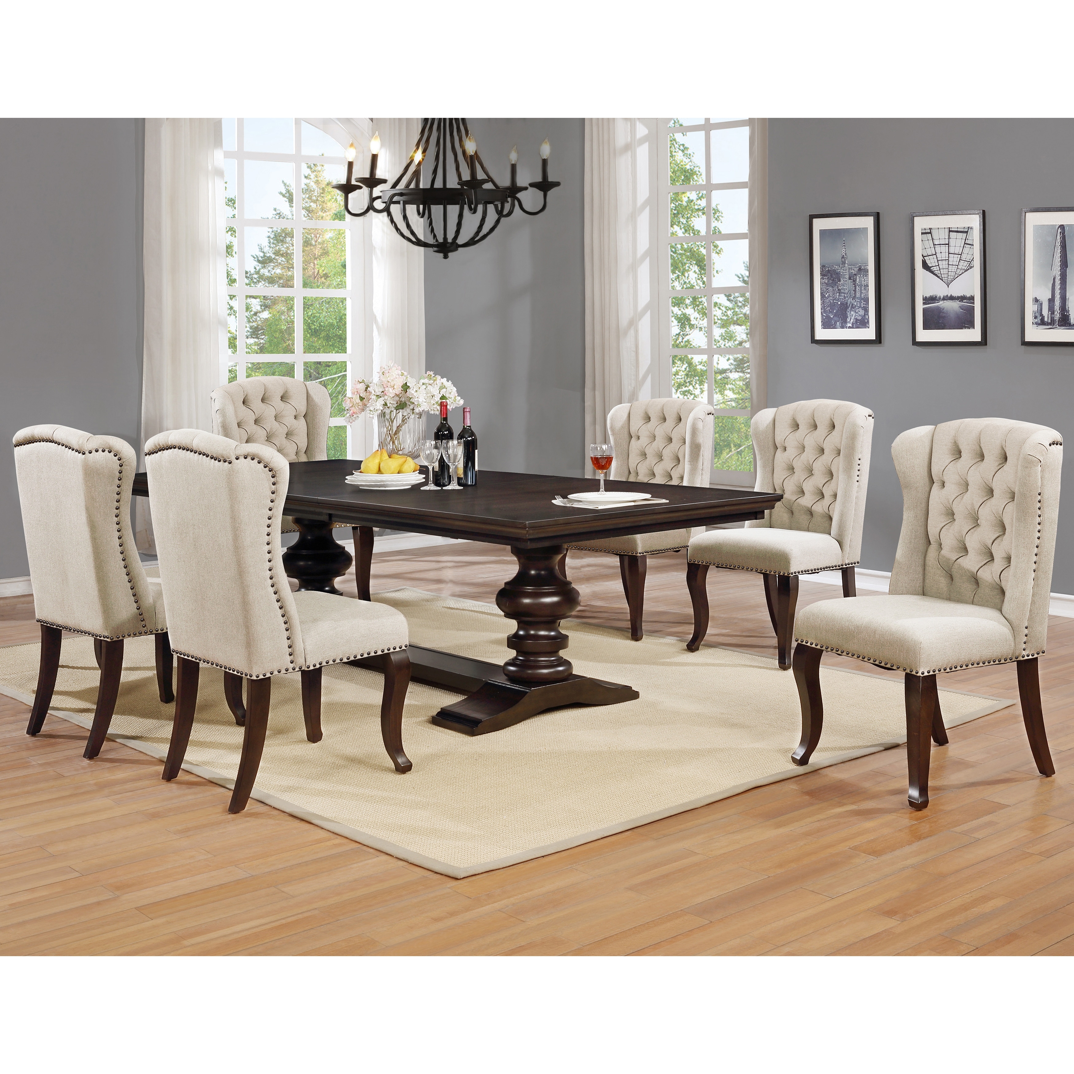 Best quality furniture cappuccino dining set outlet