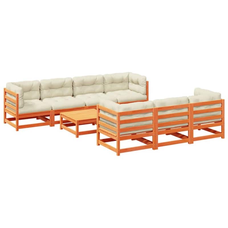 vidaXL Patio Sofa Set Solid pine wood Large Modular
