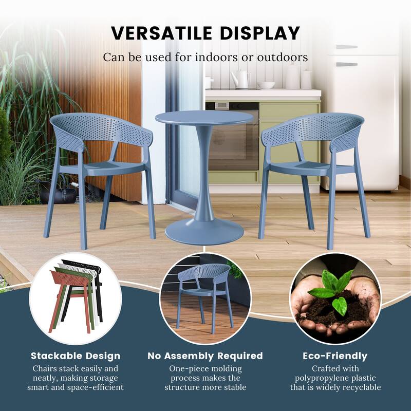 Frond and Form Outdoor Stacking Dining Armchair (Set of 2)