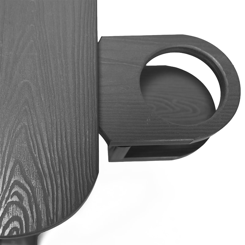 LUE BONA Outdoor Plastic Poly Weather Resistant Patio Adirondack Chair 1-Pack - 35"D x 30"W x 36.2"H