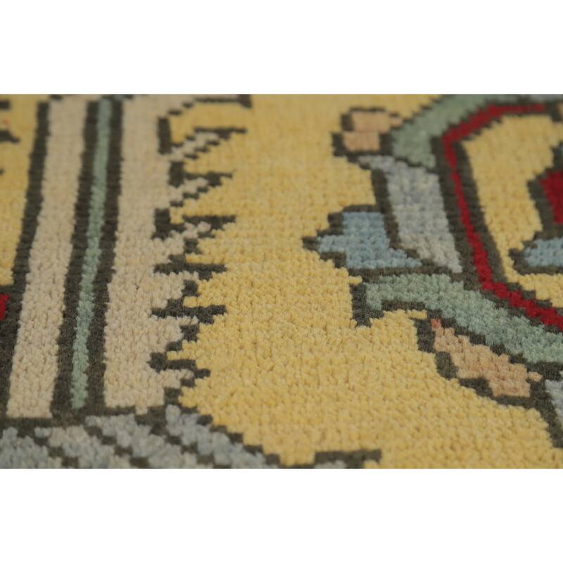 Yellow Heriz Serapi Indian Area Rug Handmade Wool Carpet - 7'11" x 9'9"