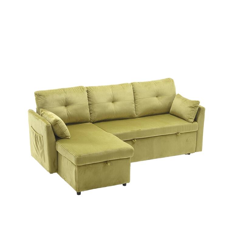 L Shaped Modular Sectional Sofa w/ Reversible Chaise and Storage Seat