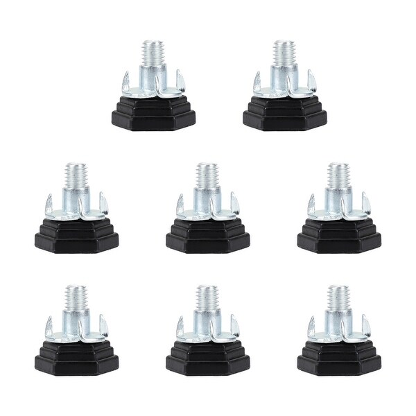 M8 x 18 x 25mm Hand Screw Furniture Glide Leveling Feet Floor Protector Non Slip Adjustable Leveler