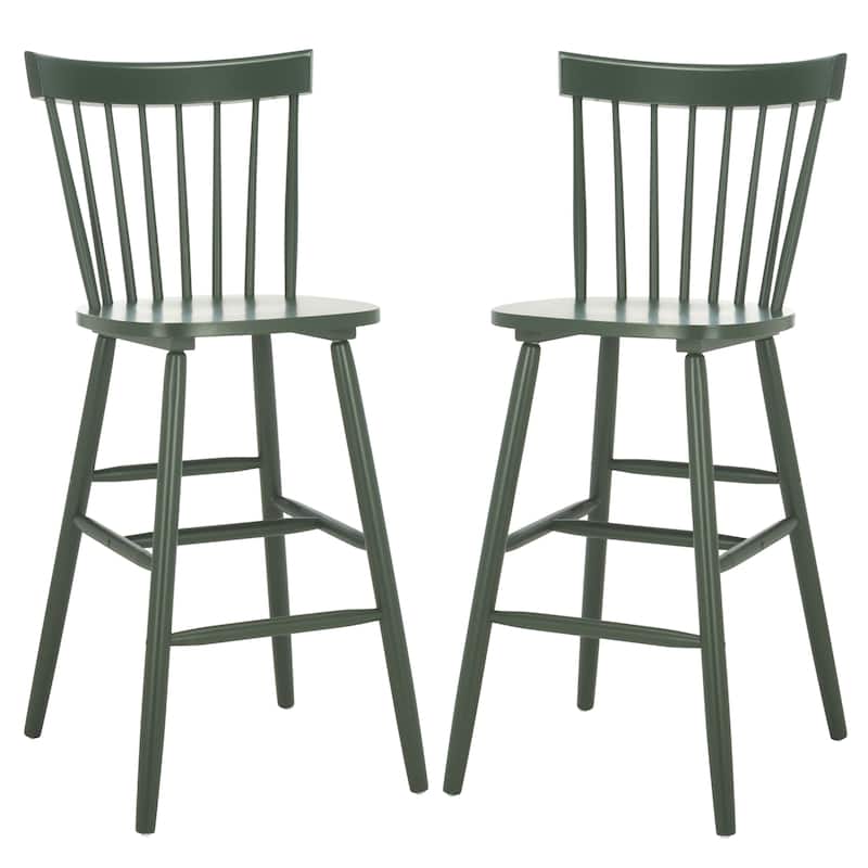 SAFAVIEH Belva 30-inch Spindle Farmhouse Bar Stool (Set of 2) - 20" W x 21" D x 44" H - 20"W x 21"D x 44"H