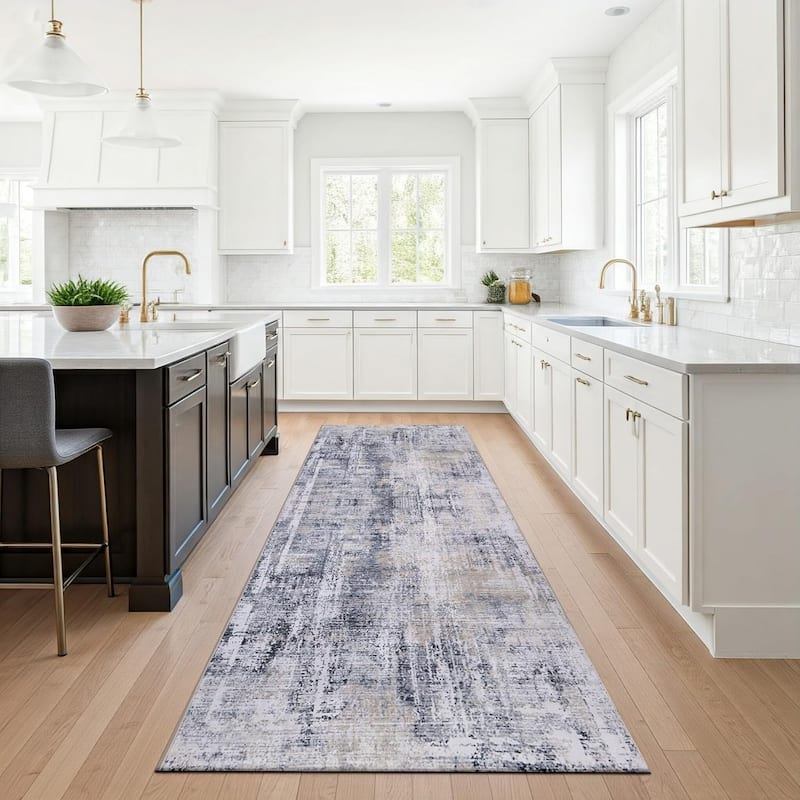 Delara Machine Washable Area Rug, Soft & Durable, Non-Slip Backing, Eco- Friendly GRS certified.
