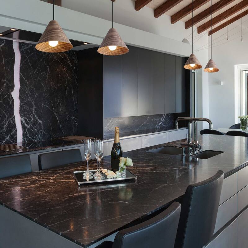 Conique 1-Light Mini Pendant in Dark Walnut - Silver