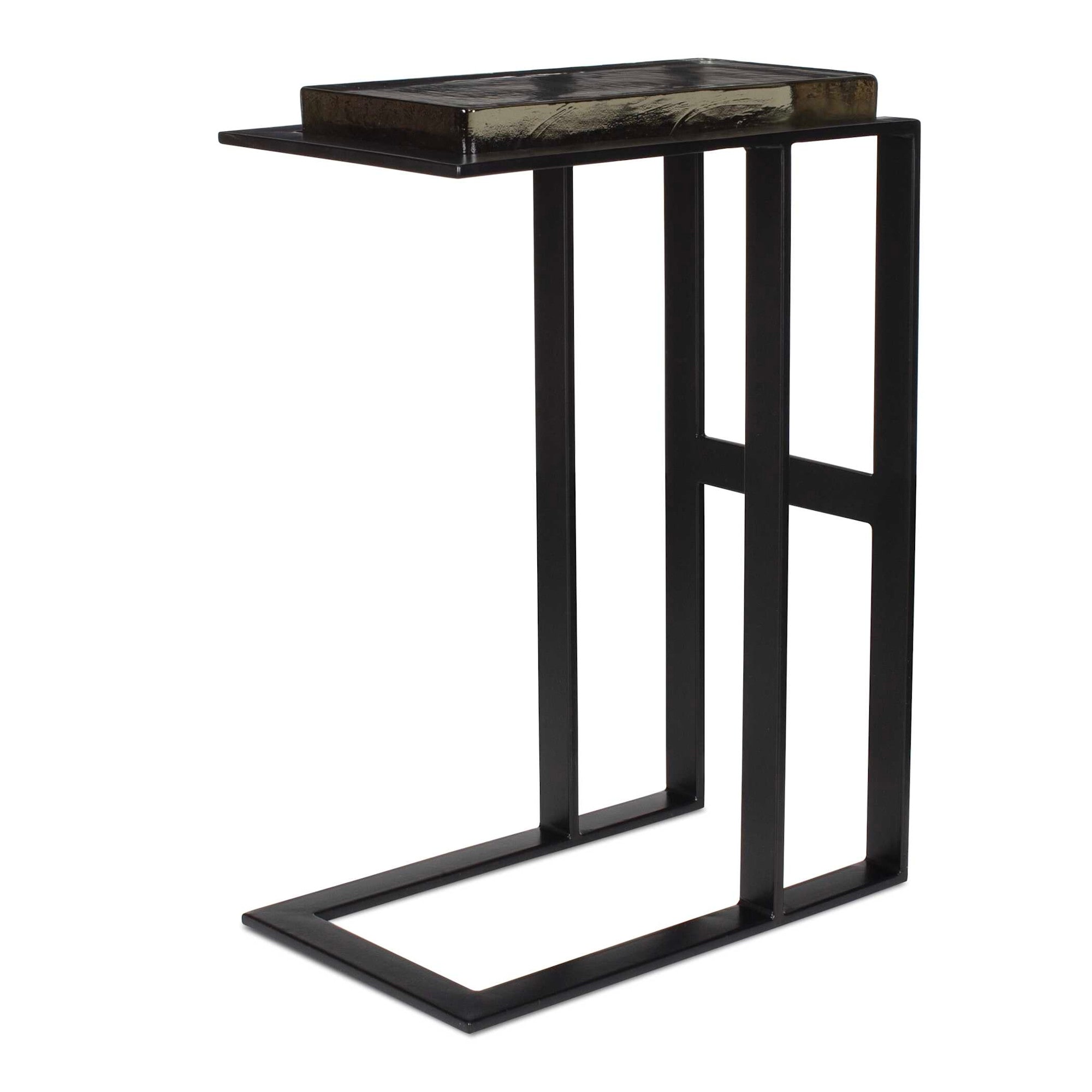 Uttermost 50203 Soma 18" Wide Glass Top Glass and Metal Table