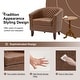 preview thumbnail 15 of 90, Axia Barrel PU Leather Accent Chair with Nailhead Trim