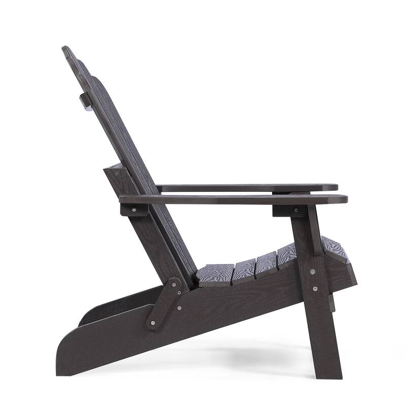 Haven Folding Poly Resin Plastic Adirondack Chair