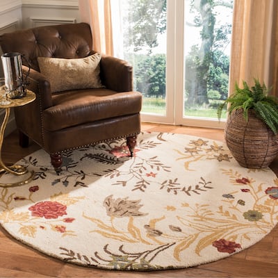SAFAVIEH Handmade Blossom Dicy Modern Floral Wool Rug