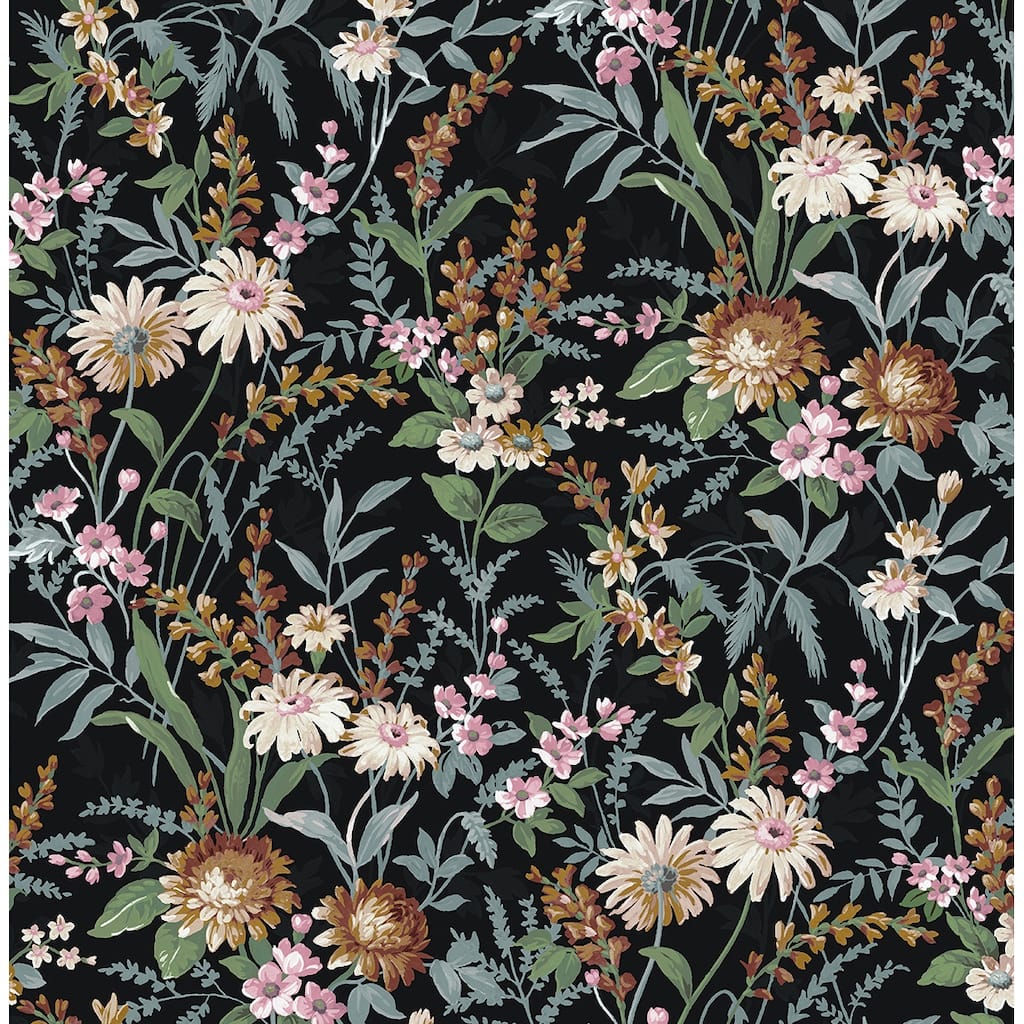 NextWall Vintage Floral Peel and Stick Wallpaper
