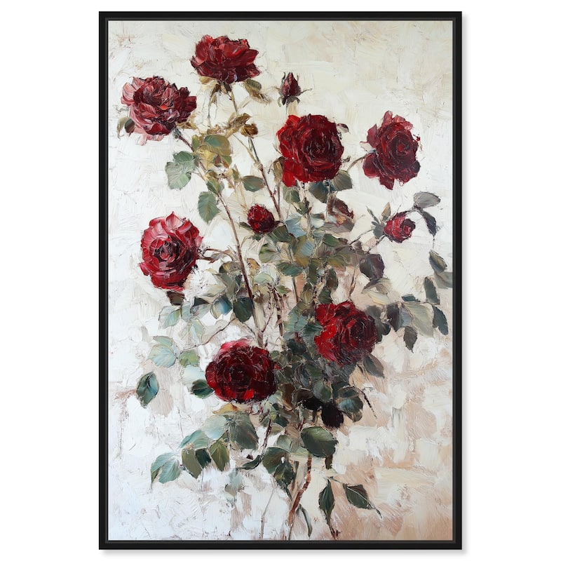 Velvet Vermilion I Canvas by Art Remedy - Black - 20" x 30"