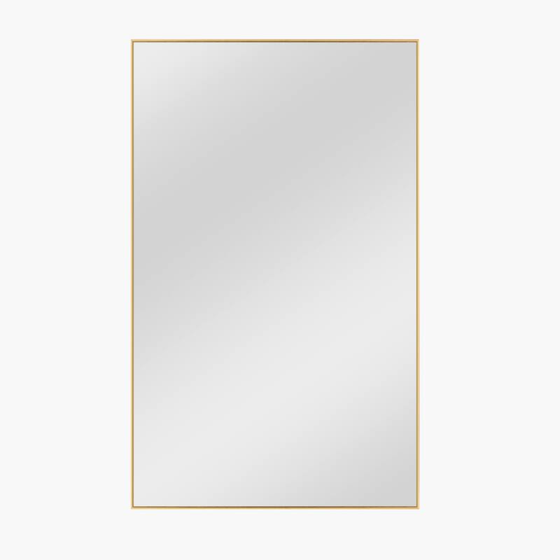 HomeRoots 51" Gold Metal Framed Full Length Hanging Mirror - 31.5 - Gold
