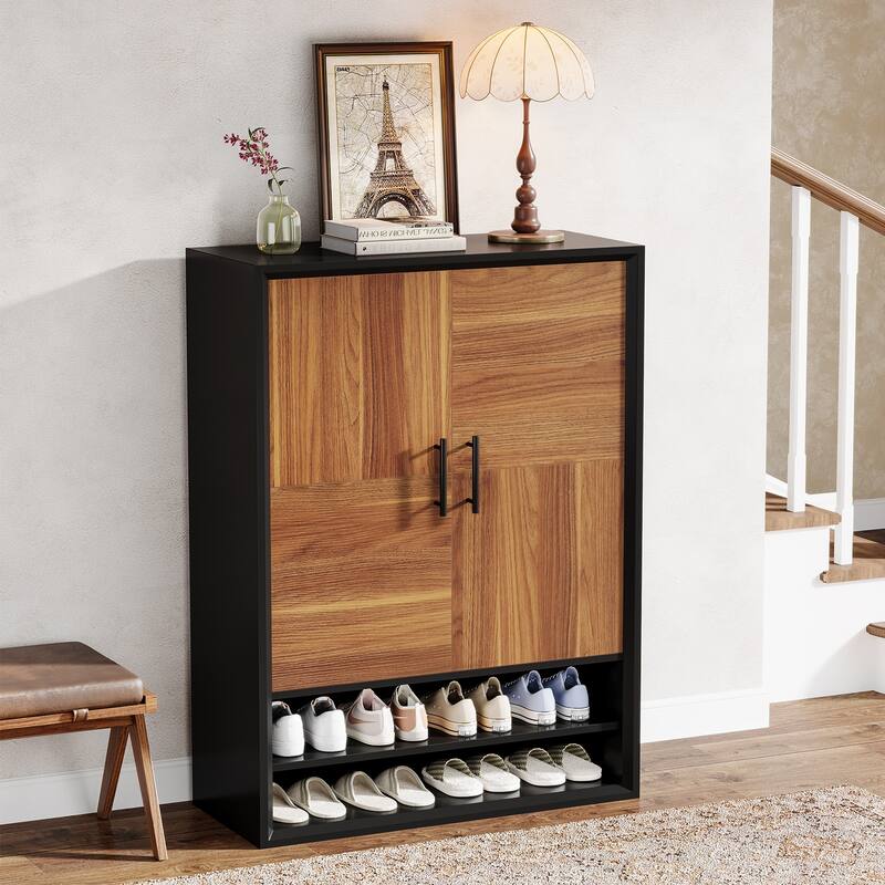 6-Tier Shoe Storage Cabinet with Doors for Entryway - 13.78"D x 28.74"W x 43.30"H