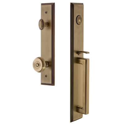 Grandeur Carre Solid Brass Rose Keyed Entry Single Cylinder Full Plate