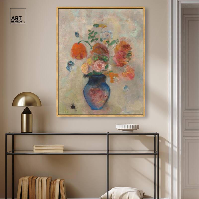 Vase with Flowers 1990 Canvas by Art Remedy