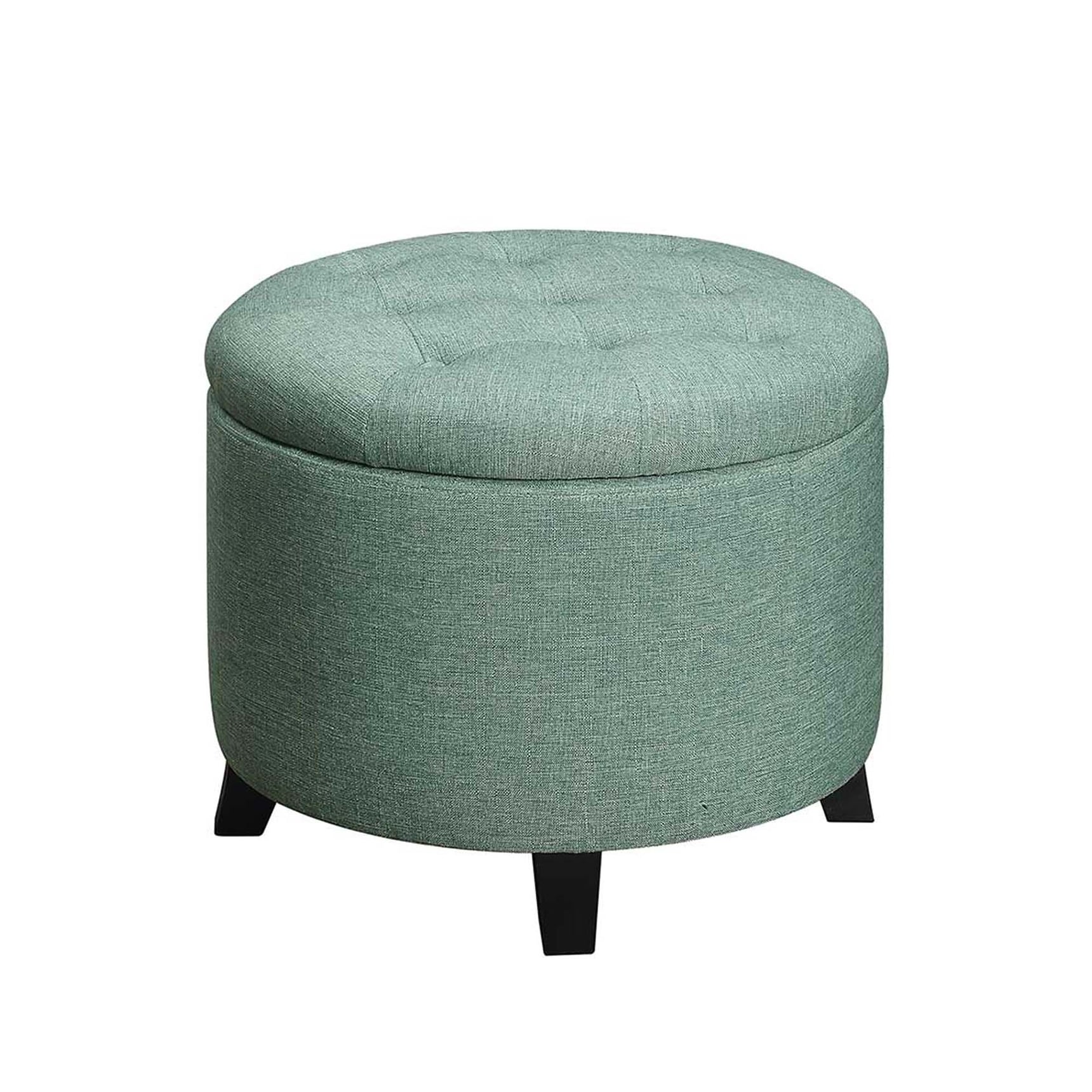 Convenience Concepts Designs4Comfort Round Storage Ottoman - On