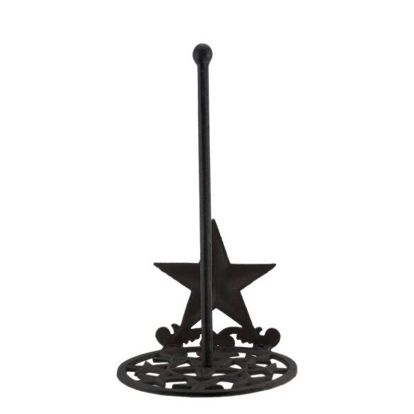 Shop Black Friday Deals On Rustic Brown Cast Iron Western Star Paper Towel Holder Overstock 17654779