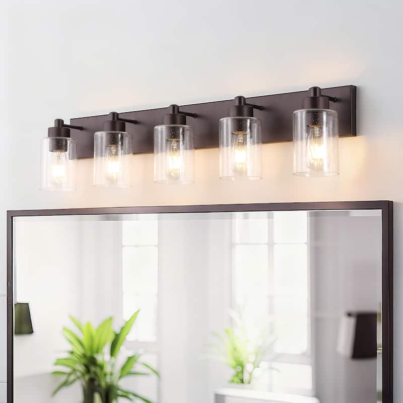 Lydia Seeded Glass/Iron LED Vanity Light, by JONATHAN Y