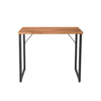 Brady 42" Wide Mango Wood and Black Iron Desk