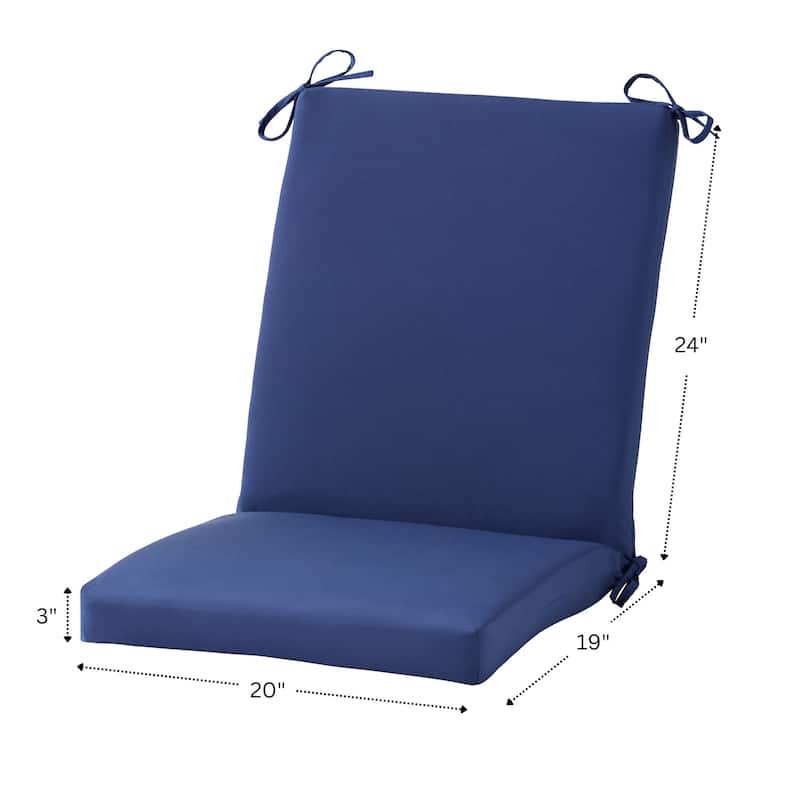 Greendale Home Fashions Outdoor High Back Chair Pad