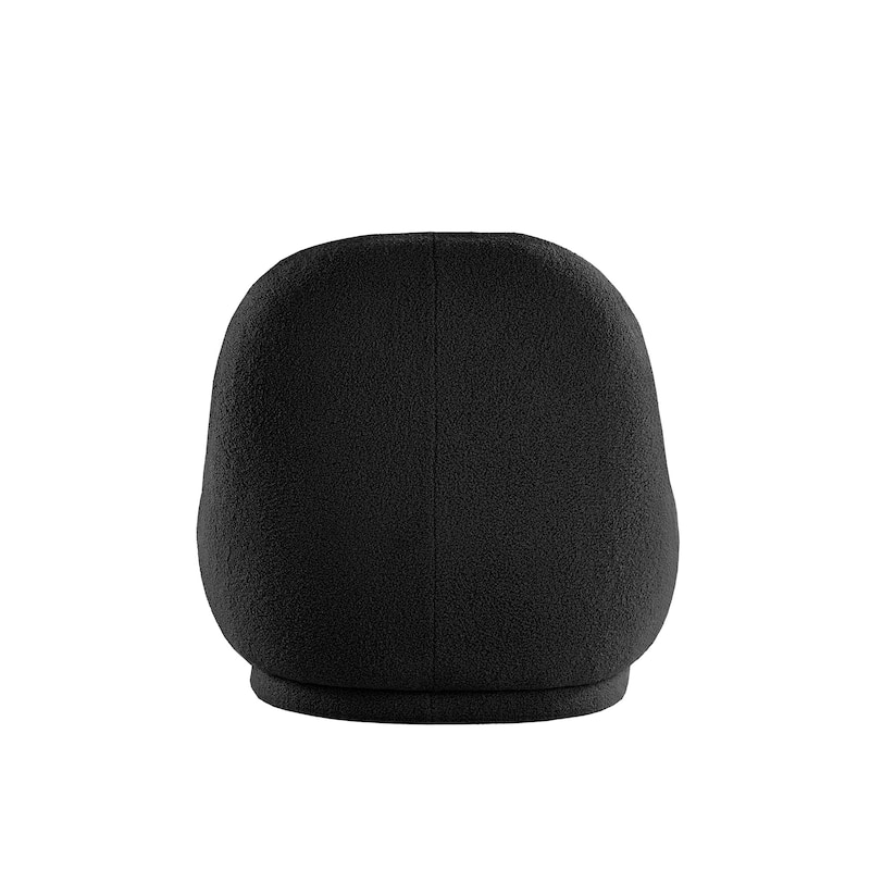 Willits Boucle Lounge Chair with Rounded Design and Lumbar Pillow by iNSPIRE Q Modern