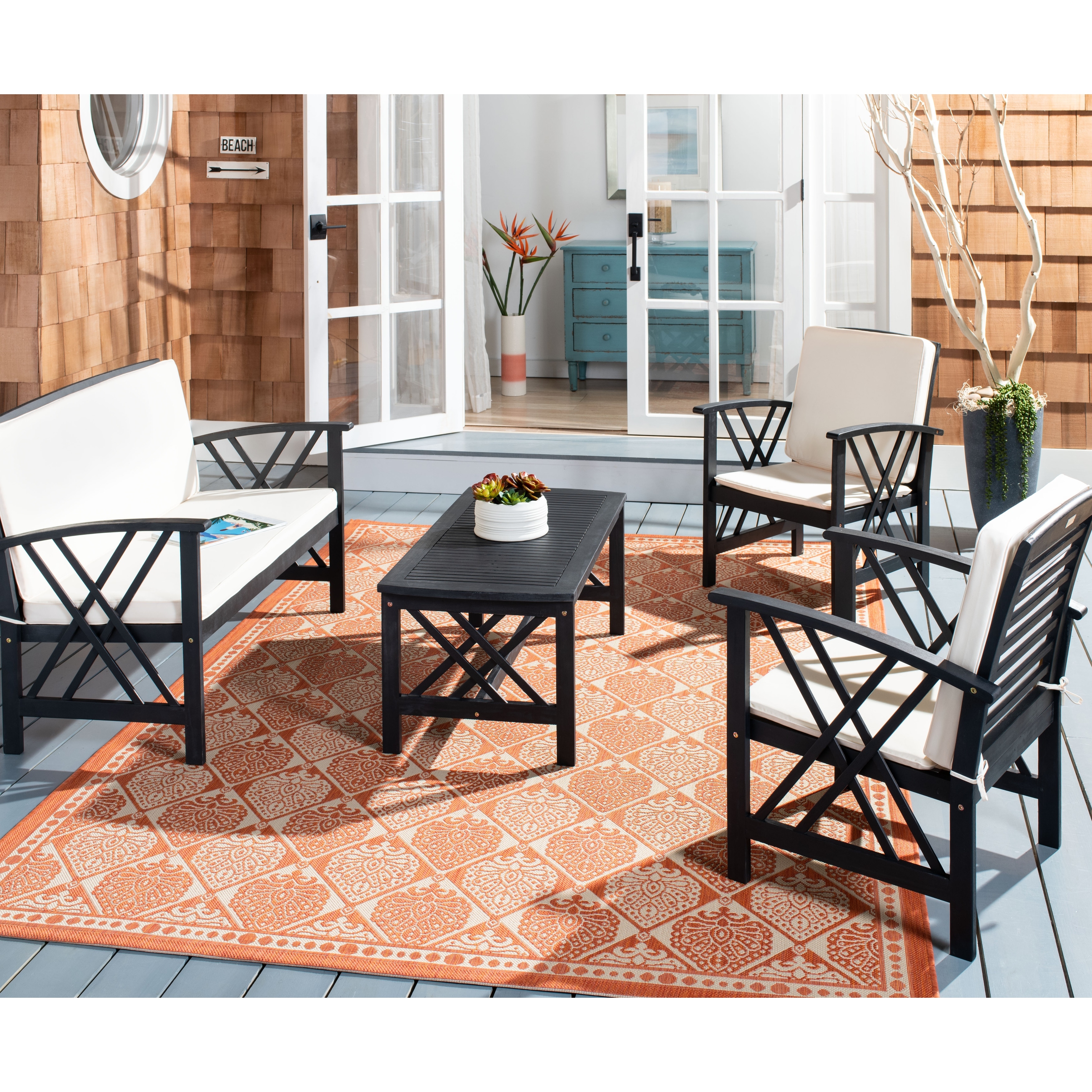 safavieh outdoor living fontana 4 pc outdoor set