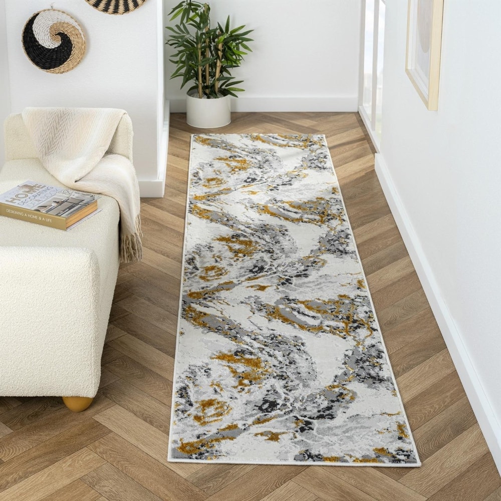 Luxe Weavers Abstract Marble Area Rug, Indoor Carpet