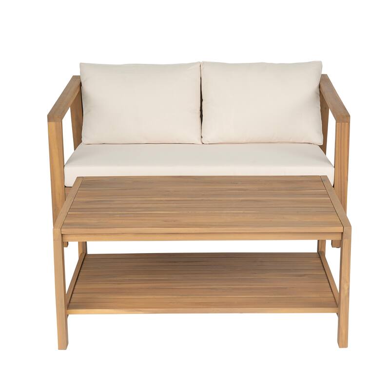 Christopher Knight Home- Alex Outdoor 4-Piece Conversation Set