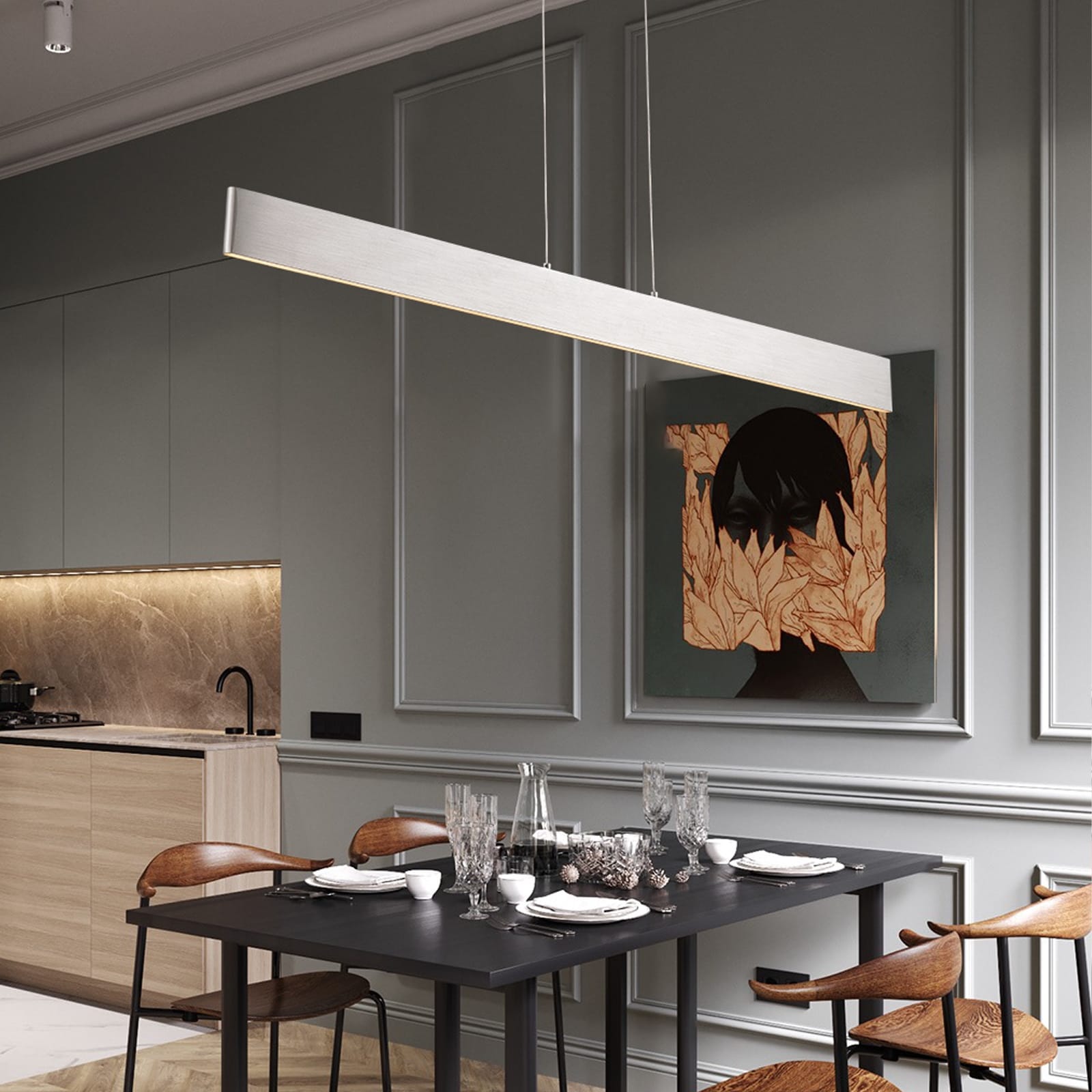 送料込】 LED PENDANT LIGHT2 GREY W24.2×D6.1×H17.7cm LPL2-04 tronadores.com