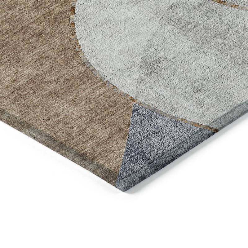 HomeRoots Abstract Transitional Rectangle Outdoor Rug