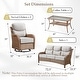 preview thumbnail 154 of 199, Outdoor Patio Sofa Swivel Chair with 6-Inch Thick Cushions Set