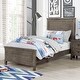preview thumbnail 2 of 4, Furniture of America Lanister Wood Wire-Brushed Warm Grey Kids Panel Bed Twin