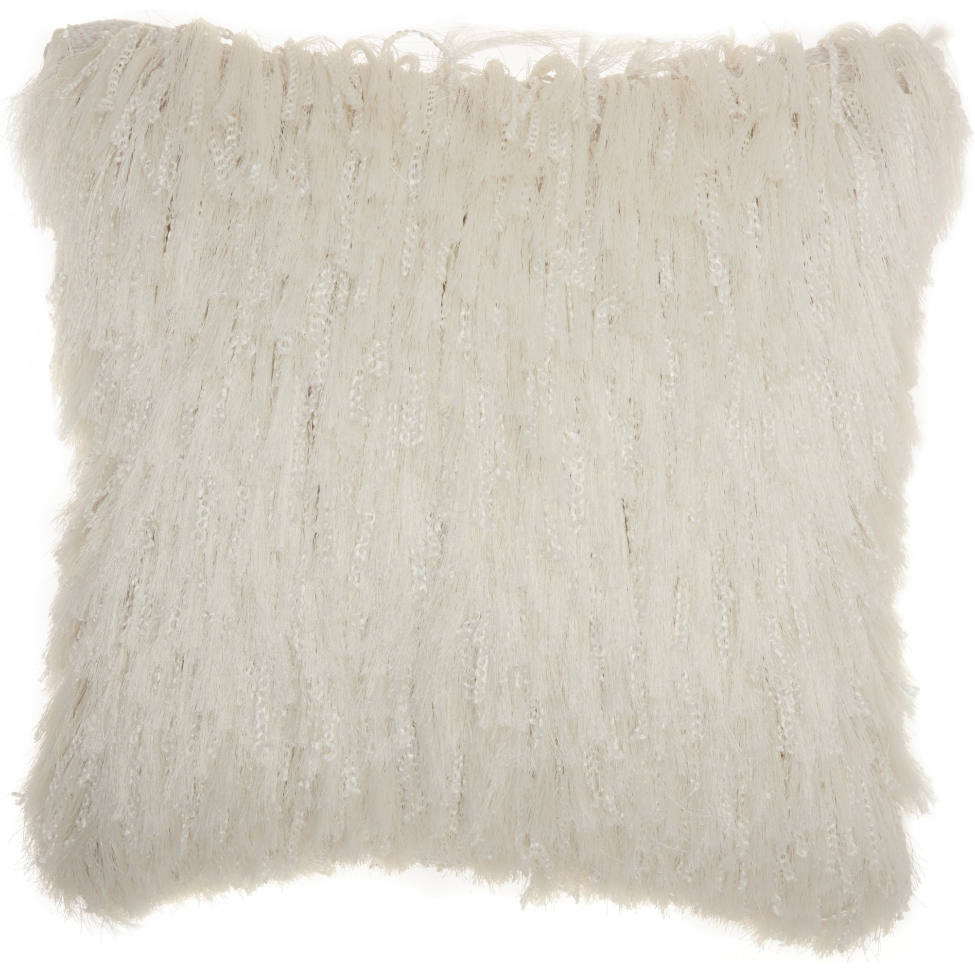 Soft White Shag Accent Pillow Bed Bath Beyond 36542818