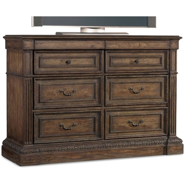 Hooker Furniture 5070-90117 60-1/2" Wide 8 Drawer Hardwood Dresser from the Rhapsody Collection - Rustic Walnut