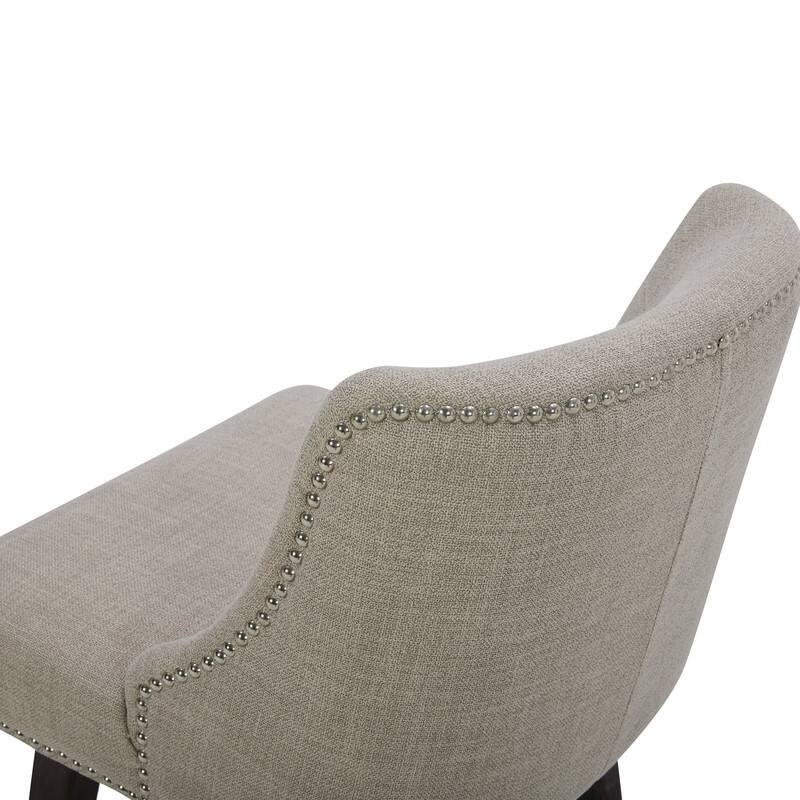 Spruce & Spring Olive Upholstered Counter Height Swivel Barstools-Single