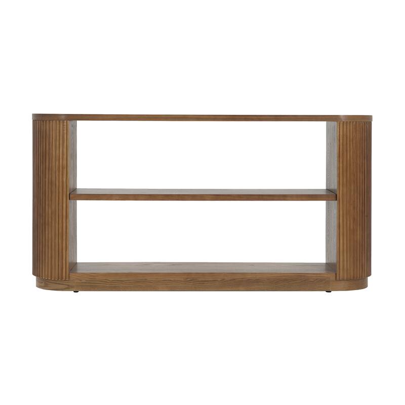 Roomfitters Modern Entryway Console Table with Open Shelf, Slim Sofa Table for Hallway and Living Room