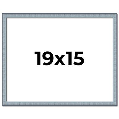 19x15 Frame Rustic Sky Blue Solid Wood Picture Frame | 0.75 Inch