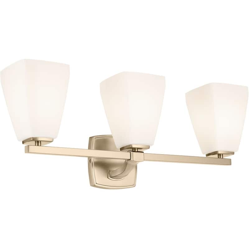 Kichler 55216 Marant 3 Light 24" Wide Vanity Light with Opal Glass - Champagne Bronze