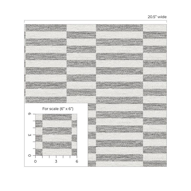 Stacy Garcia Home Faux Woven Stripe Peel and Stick Wallpaper