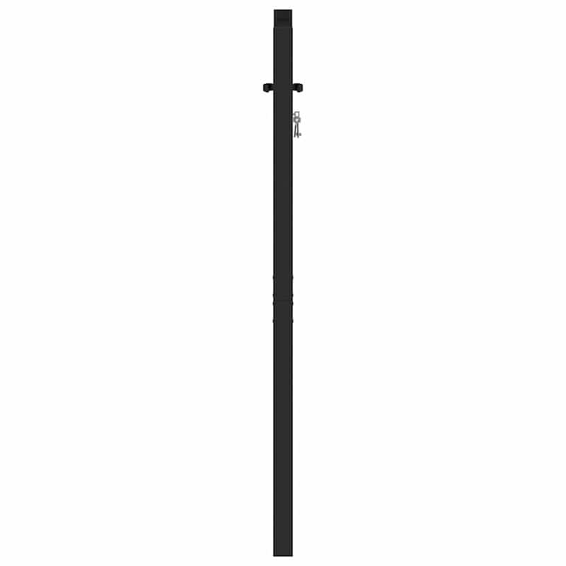 vidaXL Patio Gate Lockable Black 39.4x47.2" Aluminium