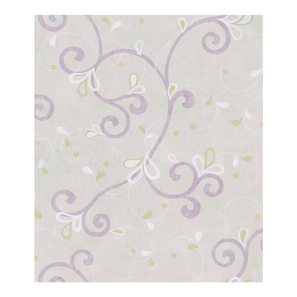 Shop Jada Lilac Girly Floral Scroll Wallpaper 20 5in X 396in X
