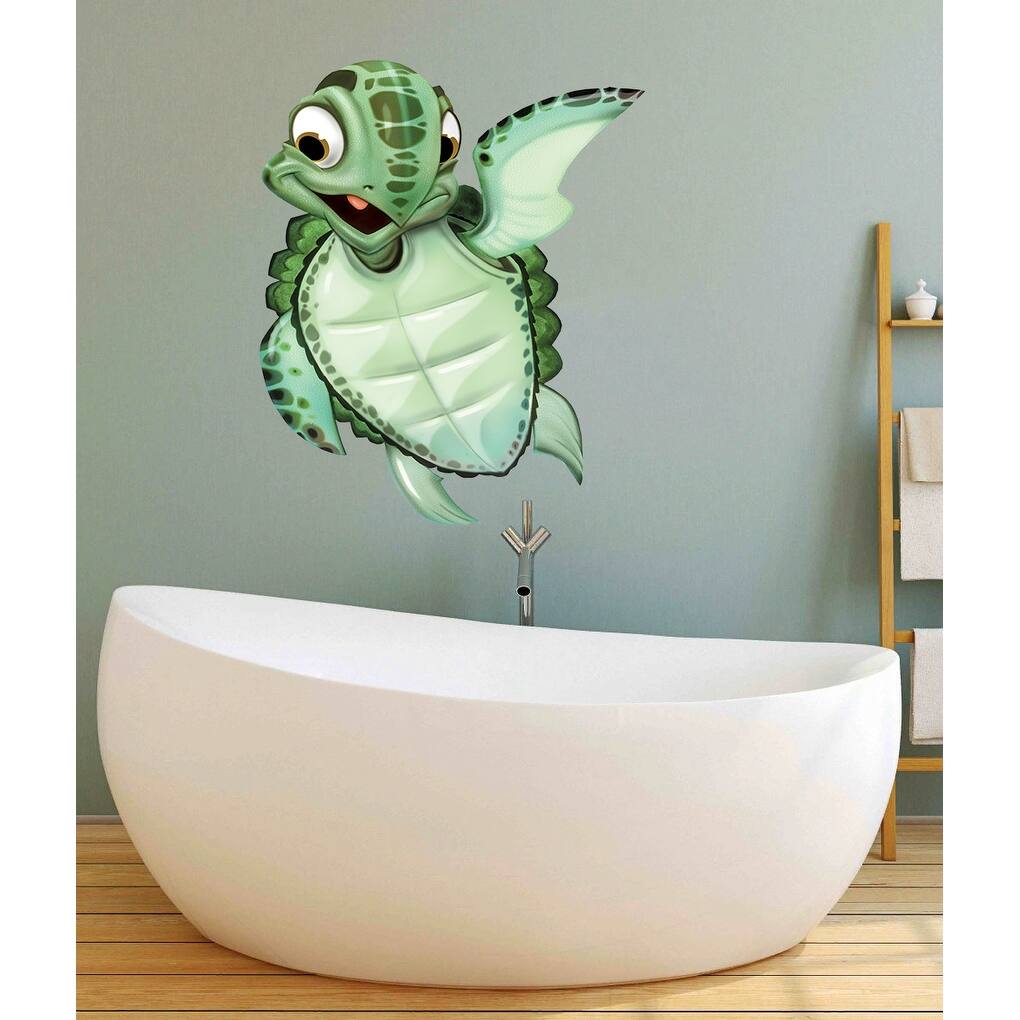 Funny Turtle Wall Decal, Funny Turtle Wall sticker, Funny Turtle wall decor