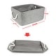preview thumbnail 16 of 26, Canvas Toy Bins for Laundry Clothes Storage Home Organizer Gray S