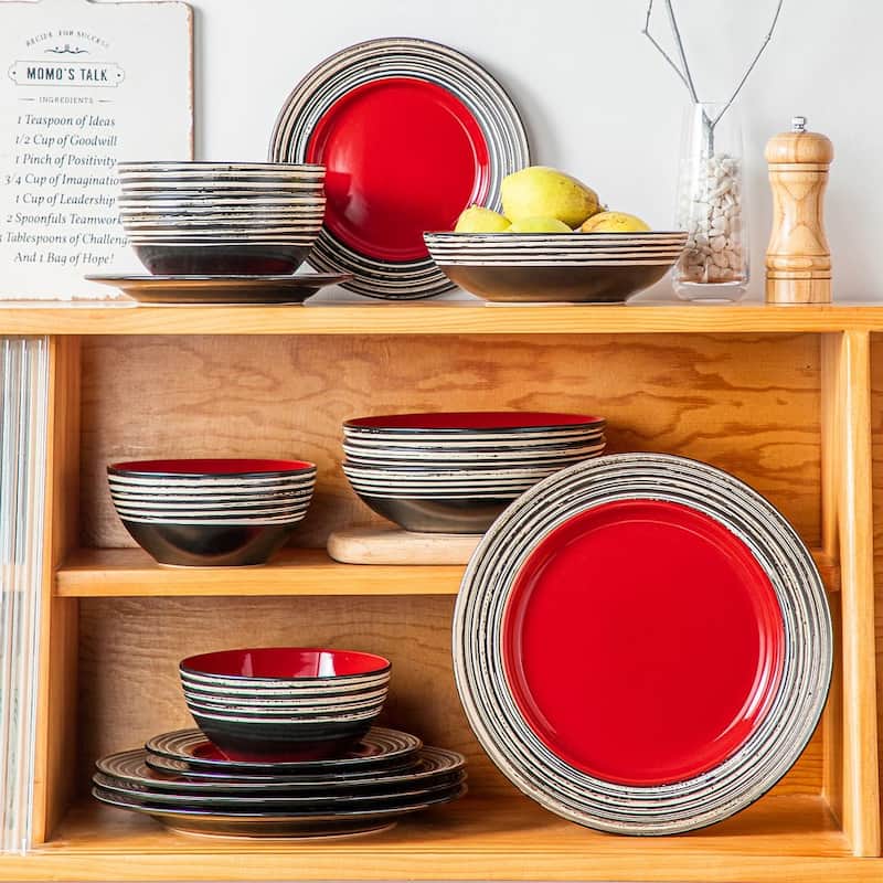 vancasso ARBRE 16-Piece Stoneware Dinnerware Set, Service for 4